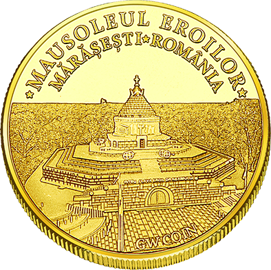 Front side MAUSOLEUL EROILOR MĂRĂȘEȘTI Golden Romania