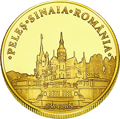 Front side MUZEUL NAȚIONAL PELEȘ și PELIȘOR Golden Romania